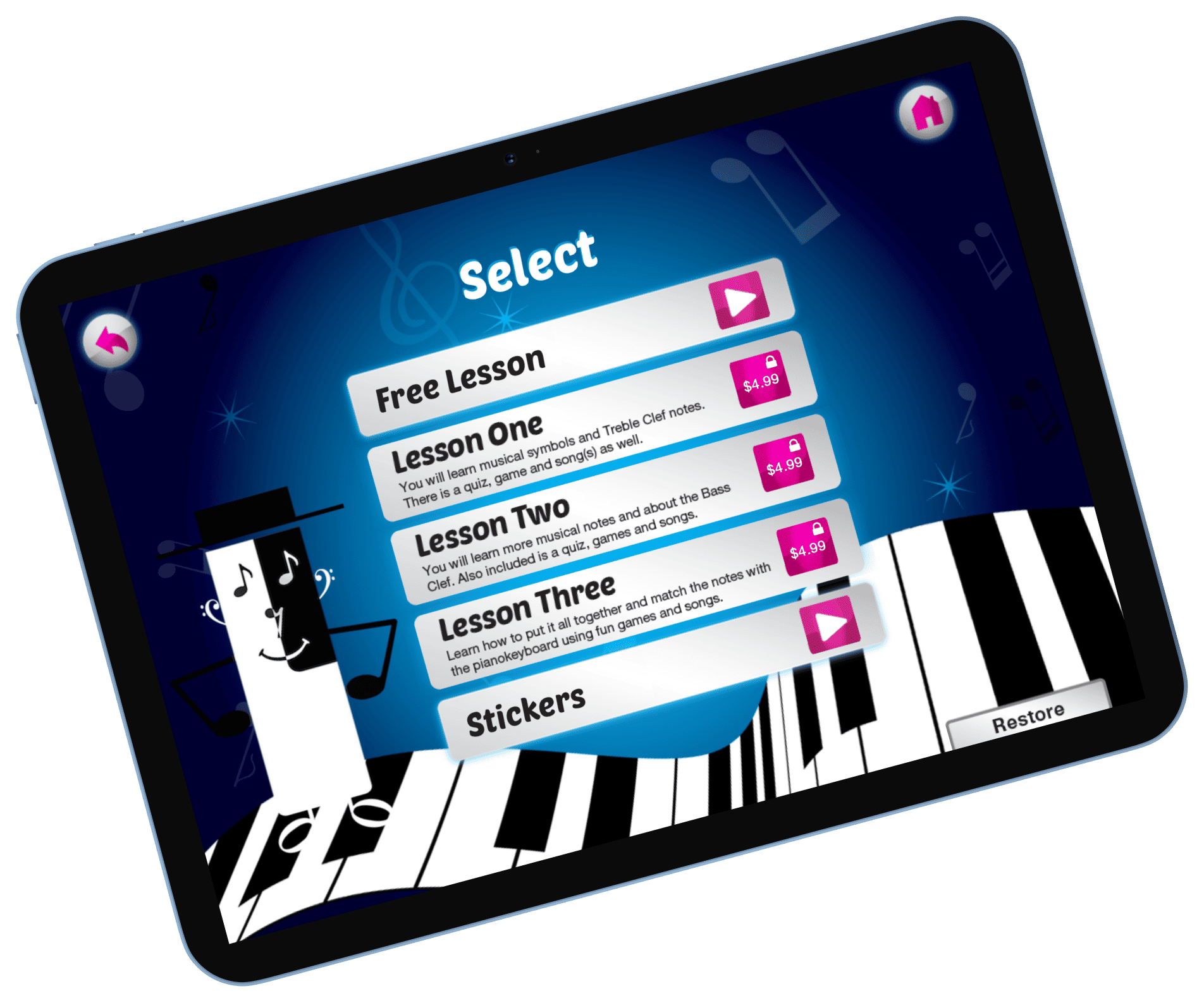 iLearn Music Mockup 1